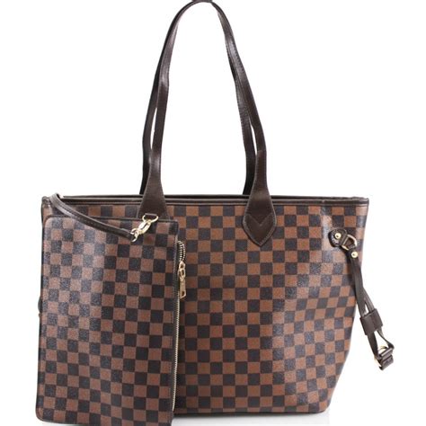 brown leather louis vuitton purse|louis vuitton brown checkered bag.